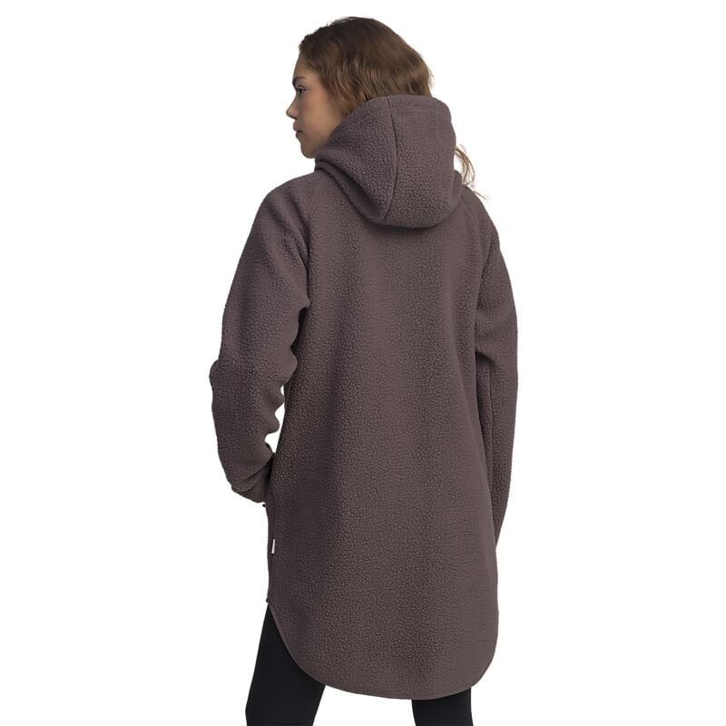 EVEREST Pile Long Hood, lång fleecetröja, dam på