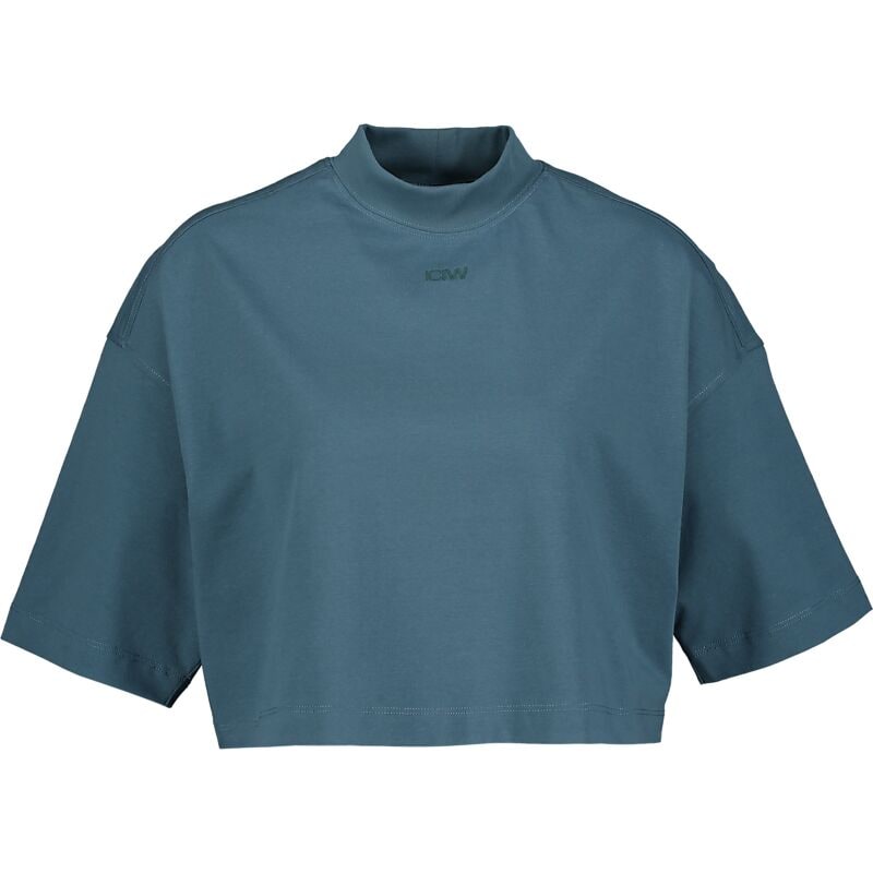 ICANIWILL E Everyday Cropped Mock Neck T-Shirt på