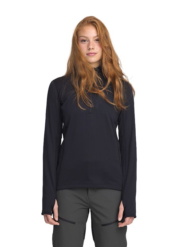 EVEREST Structured Quarter Zip, funktionströja, dam på