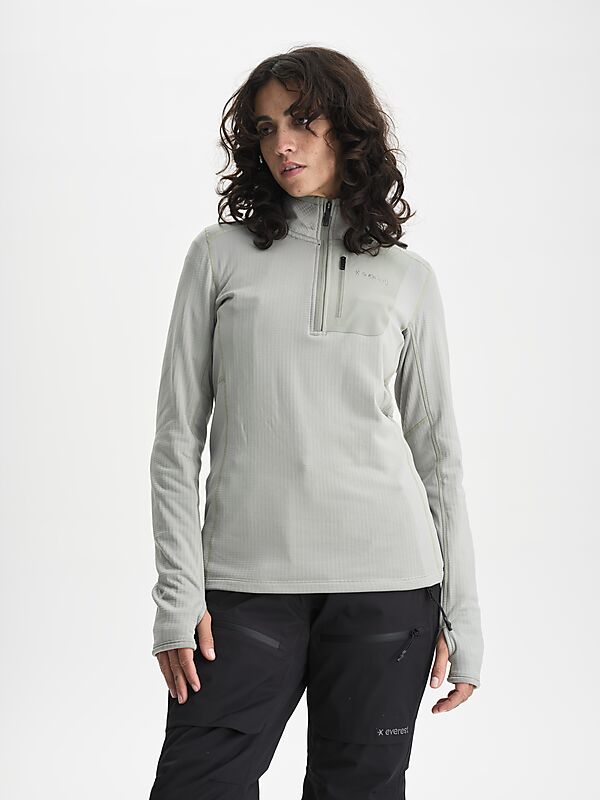 EVEREST Structured Quarter Zip, funktionströja, dam på