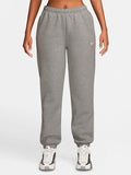 NIKE Women's Mid-rise Cuffed Trousers Studio Fleece Medium Weight på