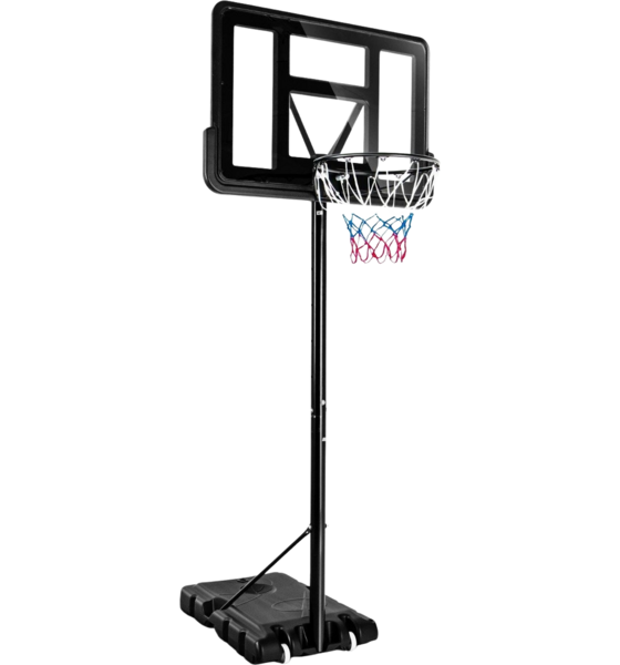 NORTHIX 130 - 305 Cm Basketball Stand With Net 2 Wheels, Height Adjustable Black på