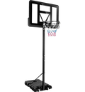 NORTHIX 130 - 305 Cm Basketball Stand With Net 2 Wheels, Height Adjustable Black på
