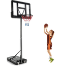 B2X 130 Cm - 305 Cm Height-adjustable Basketball Hoop With Stand 2 Wheels Basket Stand Black på