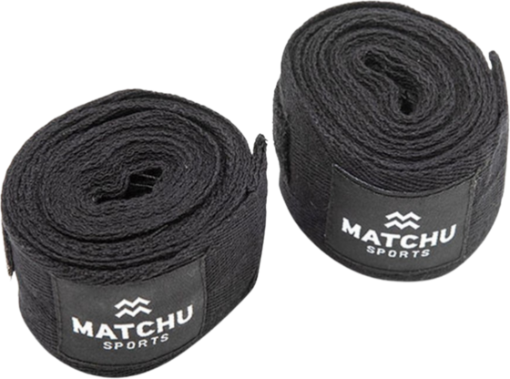 MATCHU SPORTS 2 Boxning bandage - 3,5 M - 3 CM - Svart på