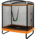 B2X 2 In 1 Children's Trampoline With Swing Safety Net Edge Cover Orange på