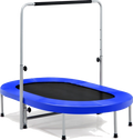 NORTHIX 2 Person Trampoline With Height-adjustable Handle Mini Trampoline 154 X 90 X 92 -132 Cm Blue på