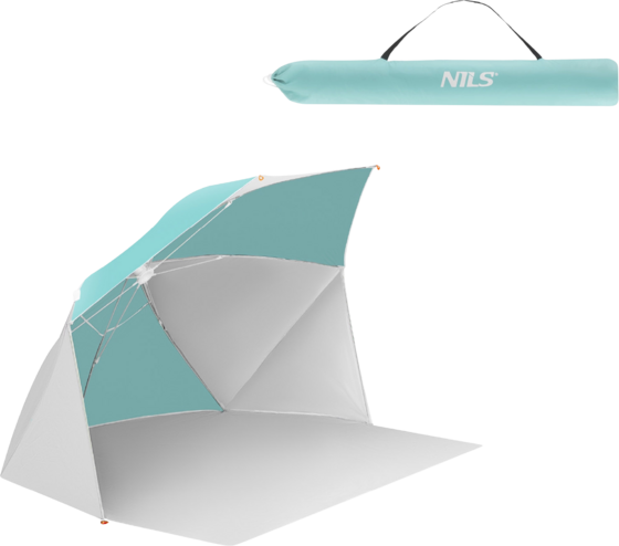NORTHIX 2-in-1 Beach Umbrella – Windbreak, Uv, 180 Cm Floor på