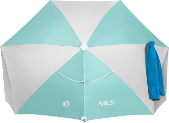NORTHIX 2-in-1 Beach Umbrella – Windbreak, Uv, 180 Cm Floor på