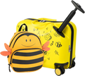 B2X 2-piece Children's Suitcase + Backpack 47 Cm Long Ride-on Suitcase And 30 Cm Wide Backpack Yellow på