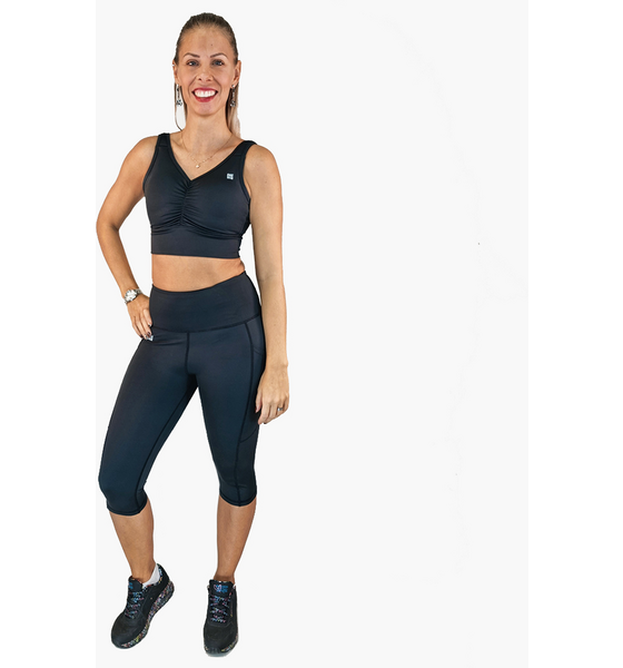 SHE DID 3/4 Tights Svart på
