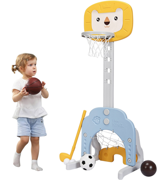 B2X 3-in-1 Basketball Hoop Set Basketball Hoop With Adjustable Height Lightweight Stable Basketball Se på