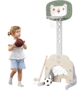 B2X 3-in-1 Basketball Hoop Set Toddler Basketball Hoop With Adjustable Height Basketball Football Golf S på