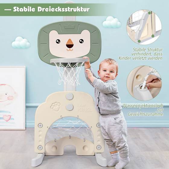 B2X 3-in-1 Basketball Hoop Set Toddler Basketball Hoop With Adjustable Height Basketball Football Golf S på