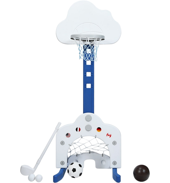 NORTHIX 3-in-1 Kids Sports Set: Adjustable Basketball, Soccer, Golf på