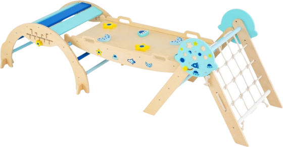 NORTHIX 3-in-1 Montessori Climbing Set With Ramp Arch på