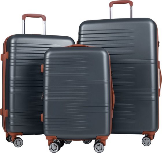 NORTHIX 3-piece Hardshell Luggage Set With Tsa Lock, 360 Wheels på