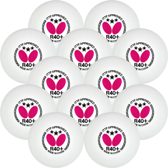 BUTTERFLY 3-stjärnig Tävlingsboll 12-pack på