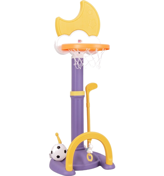 NORTHIX 4 In 1 Children's Basketball Hoop Set With Basketball Football Ring Toss Basketball Stan på