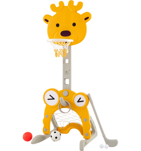 NORTHIX 4-in-1 Adjustable Kids Activity Center With Basketball Hoop på