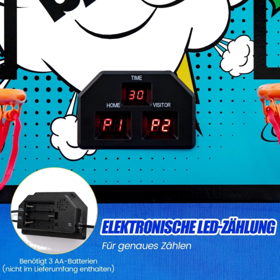 B2X 8 In 1 Basketball Machine With 4 Balls Air Pump 8 Game Modes Arcade Basketball Games Green på