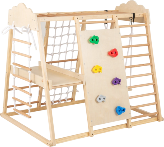 NORTHIX 8-in-1 Indoor Jungle Gym Set With Slide Swing på