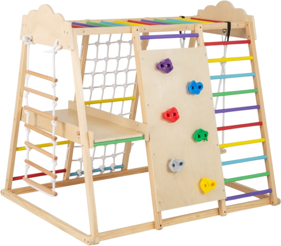 NORTHIX 8-in-1 Montessori Climbing Set With Slide Swing på