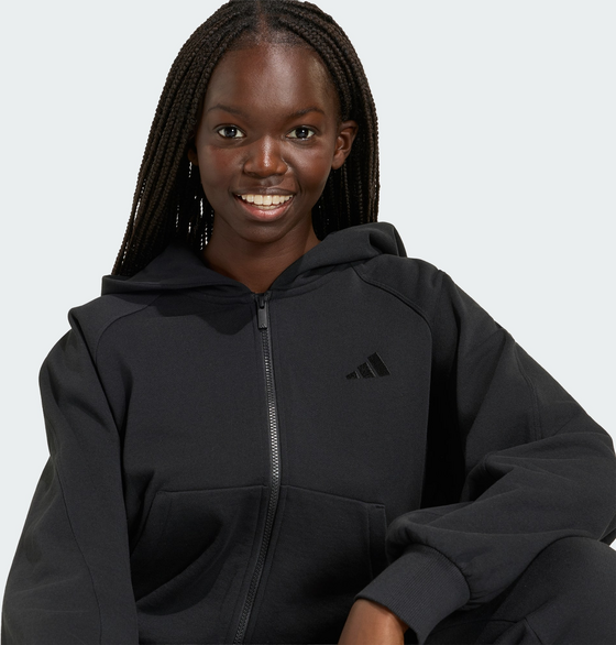 ADIDAS Adidas Adidas Kit Small Logo Full Zip Huvtröja på