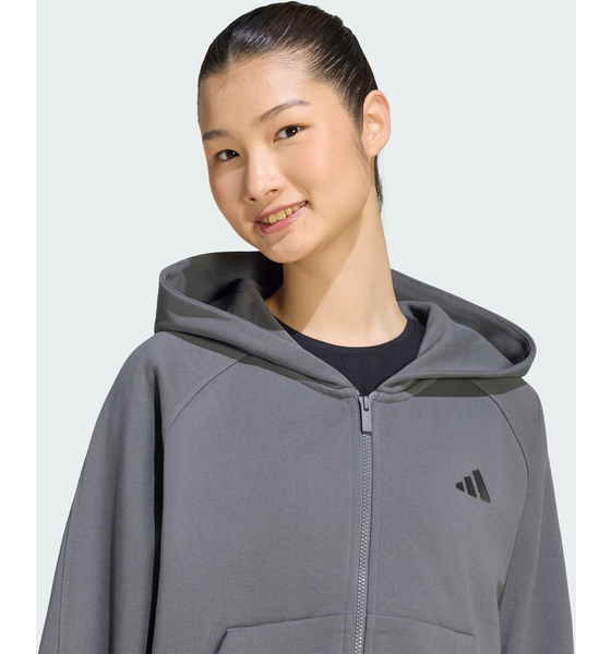 ADIDAS Adidas Adidas Kit Small Logo Full Zip Huvtröja på