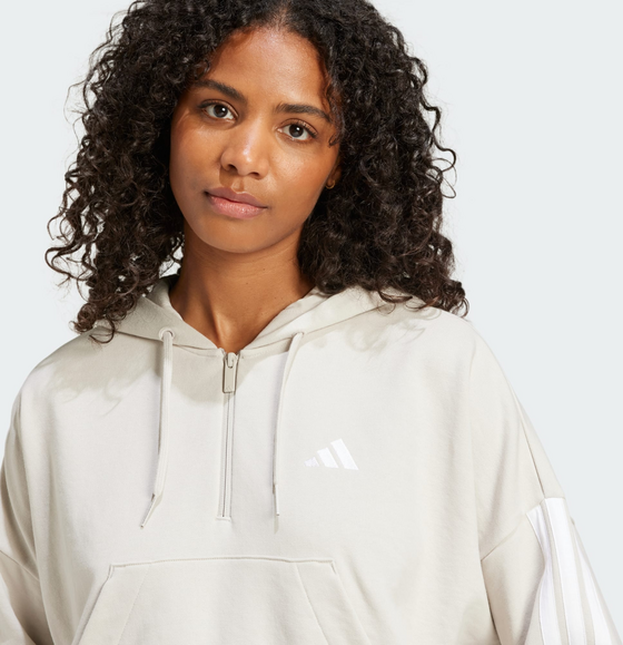 ADIDAS Adidas Essentials 3-stripes French Terry Quarter-zip Hoodie på