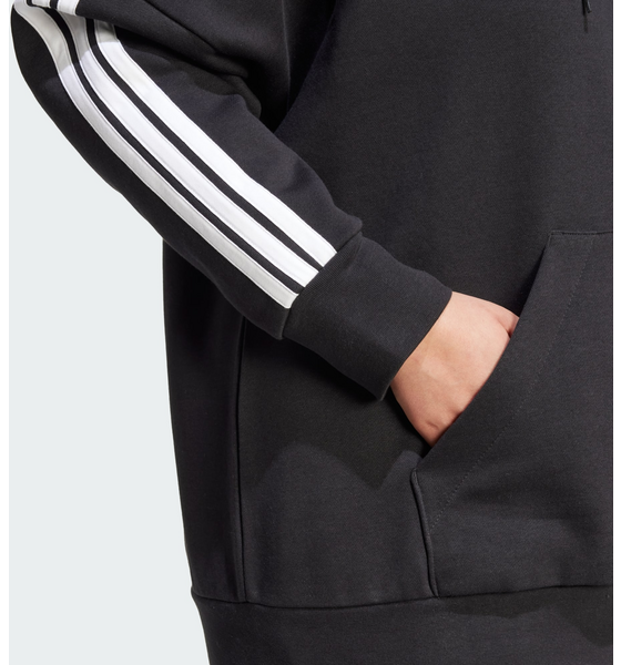 ADIDAS Adidas Essentials 3-stripes Full-zip Fleece Hoodie (plus Size) på