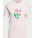 ADIDAS Adidas Floral Bloom At Your Own Pace T-shirt Med Grafik på