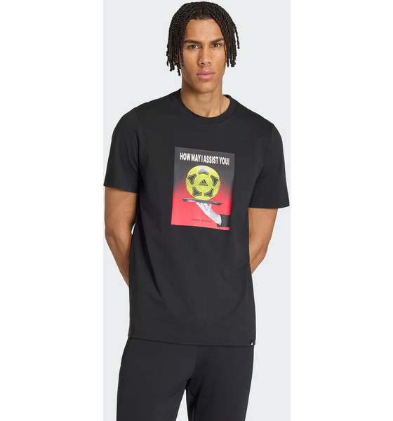ADIDAS Adidas Foorball Slogan T-shirt Med Grafik på