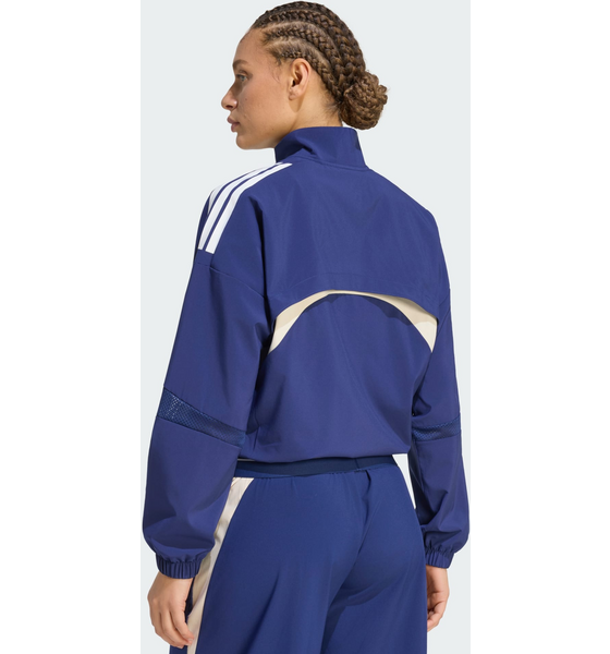 ADIDAS Adidas Hyperglam 3-stripes Vävd Träningsjacka Med Färgblock Och Kvartslång Dragkedja på