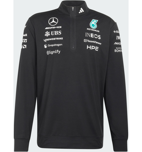 ADIDAS Adidas Mercedes - Amg Petronas Formula 1 Team Engineers Sweatshirt Med Kvartslång Dragkedja på