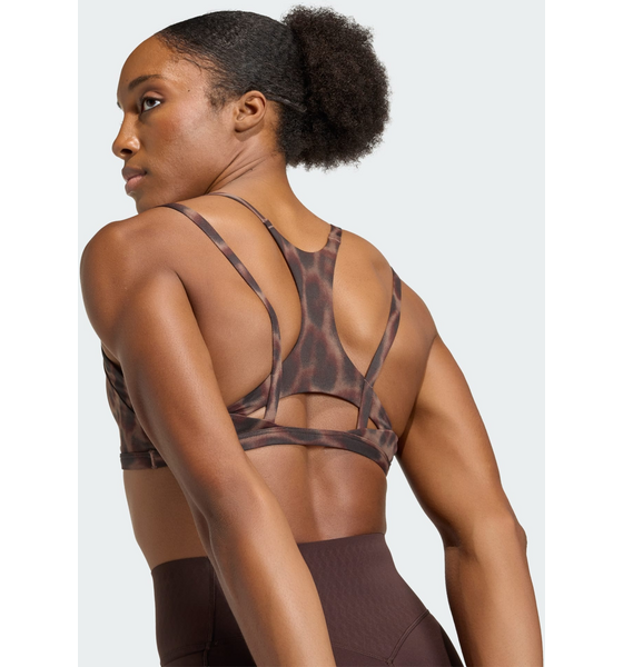 ADIDAS Adidas Optime Leopard Strappy Bh-topp Med Lätt Stöd på