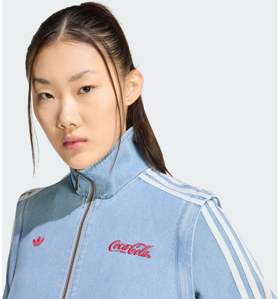 ADIDAS ORIGINALS Adidas Originals Adidas X Coca-cola Firebird Reg Träningsjacka I Denim på