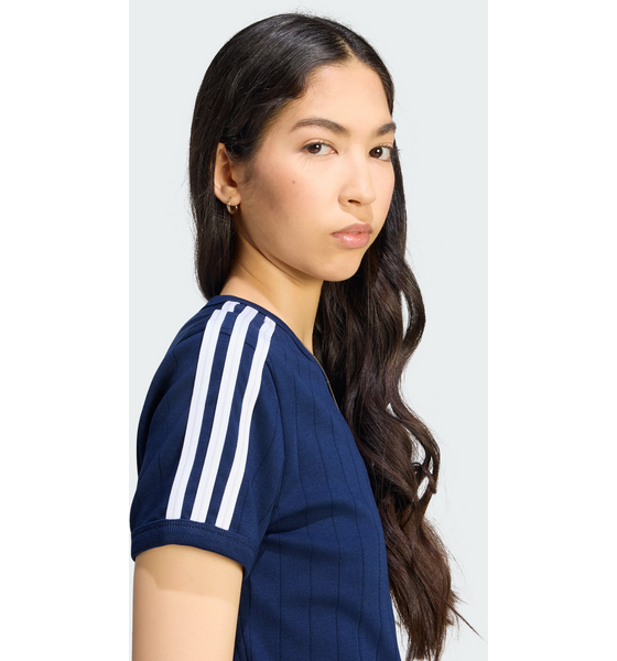 ADIDAS ORIGINALS Adidas Originals Kritstrecksrandig Kortärmad T-shirt I Smal Passform på