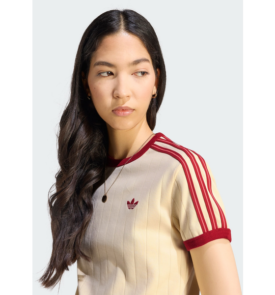 ADIDAS ORIGINALS Adidas Originals Kritstrecksrandig Kortärmad T-shirt I Smal Passform på
