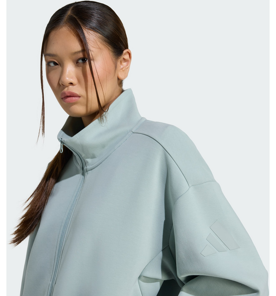ADIDAS Adidas Soft Lux-tröja Med Lös Passform Och Hel Dragkedja på