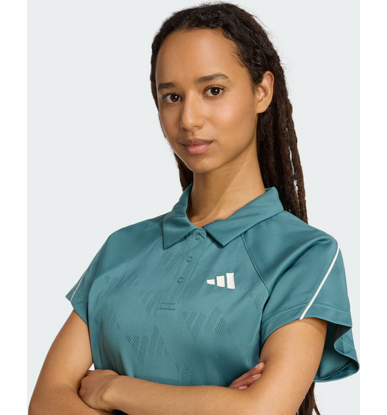 ADIDAS Adidas Stadium 3-stripes Tennis Inspired Jacquard Polo Tee på