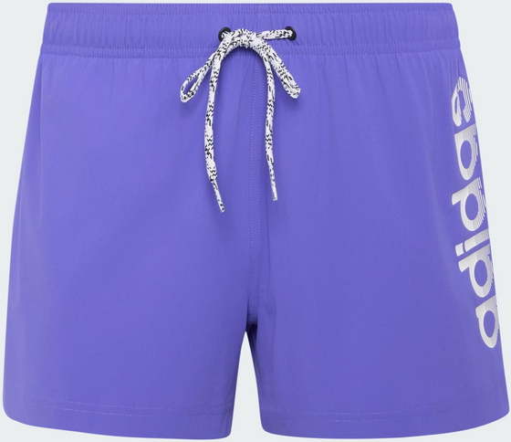ADIDAS Adidas Stretchiga Stickade 3-tums Badbyxorna Med Logga på