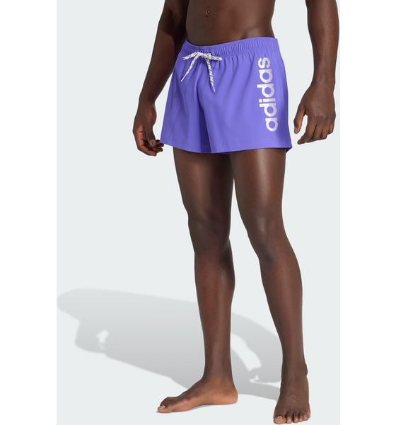 ADIDAS Adidas Stretchiga Stickade 3-tums Badbyxorna Med Logga på