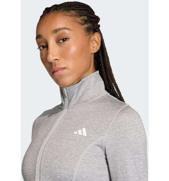 ADIDAS Adidas Workout Essentials Heather Jacka Med Dragkedja på