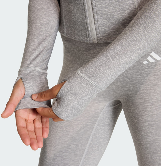 ADIDAS Adidas Workout Essentials Heather Jacka Med Dragkedja på