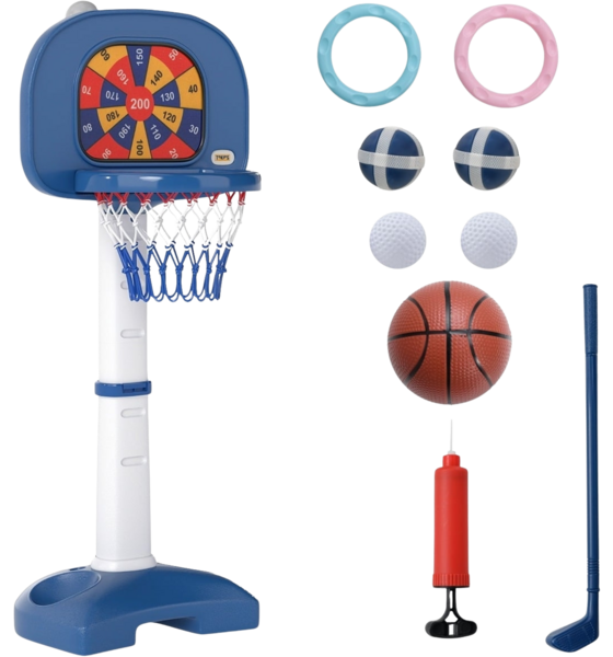 NORTHIX Adjustable 4-in-1 Kids Basketball Hoop Set With Accessories på