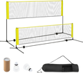 NORTHIX Adjustable Badminton Net Set With Stand, Shuttlecocks, Bag på