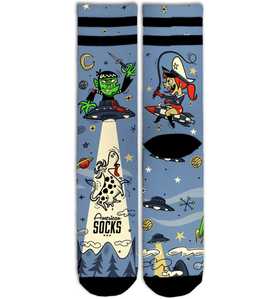 AMERICAN SOCKS Alien Snatch - Mid High på