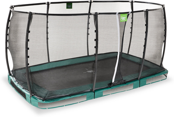 EXIT Allure Premium Nedgrävd Studsmatta 244x427cm - Grön på