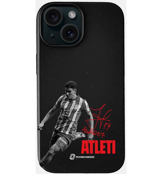 PHONECASES3D Atletico Madrid Official Compostable Phone Case J.alvarez Signature Red på